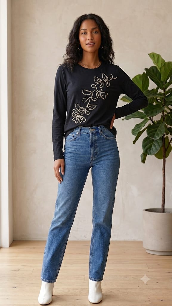 Remera con flor