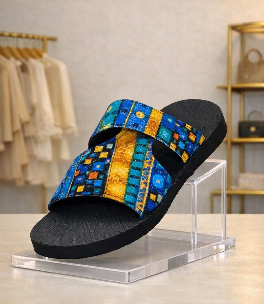 Sandalia multi color azul